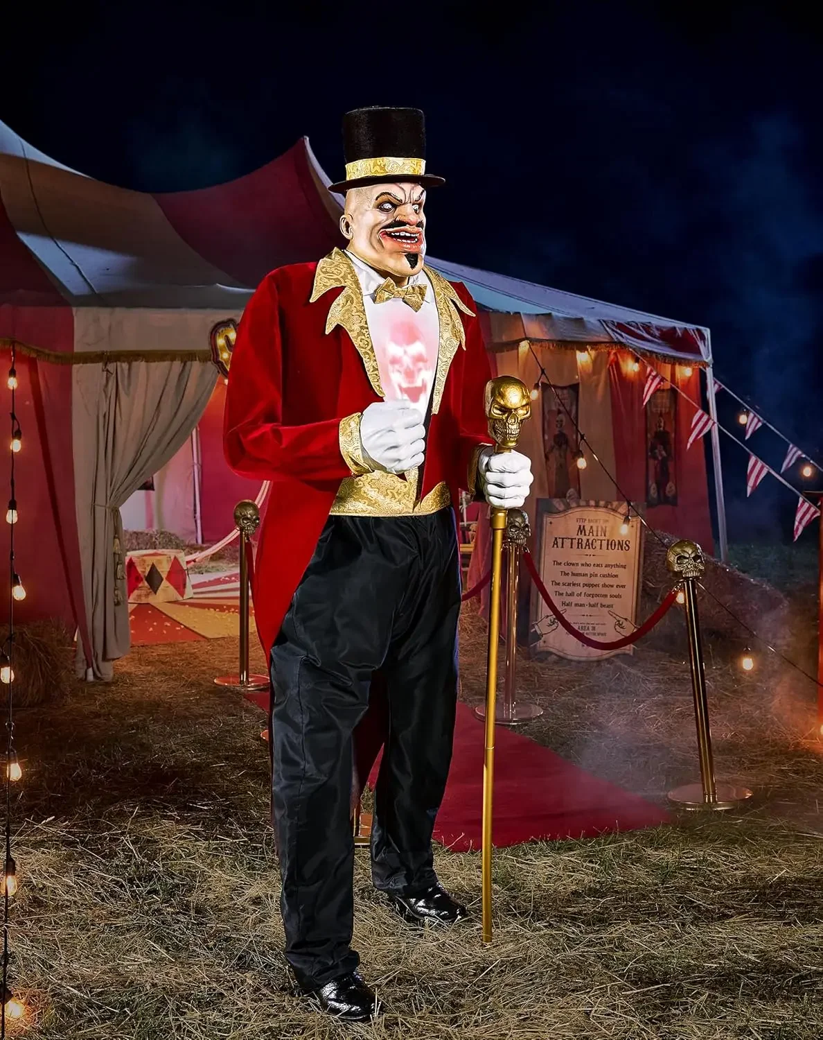 7 Ft Ringmaster Animatronic  Decorations  Animated  Halloween Décor