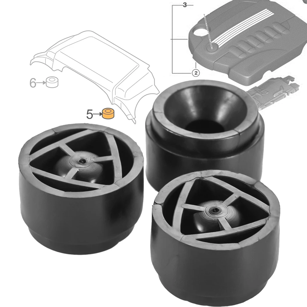 For VW GOLF MK4 JETTA III PASSAT POLO BEETLE Car Engine Cover Rubber Bungs Clip Push-on Connector Grommet Stop Bushing Absorber