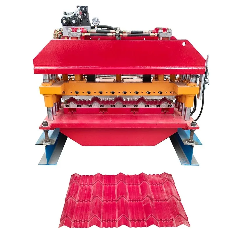 Customized Most Popular High Productivity Colored Steel Glazed Tile Roll Forming Machine With Motor Engine PLC Delta For Roof Us