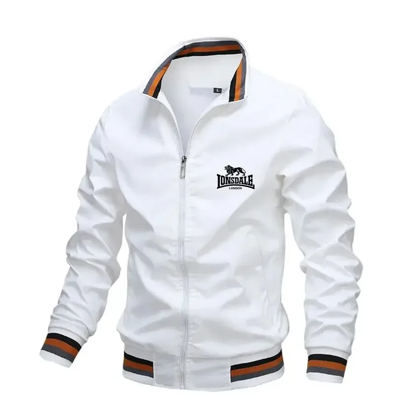 2024 LONSDALE Logo Aviator Stand Collar Jacket Men\'s Casual Slim Baseball Jacket Latest SpringAutumn Fashion High Quality Jacket