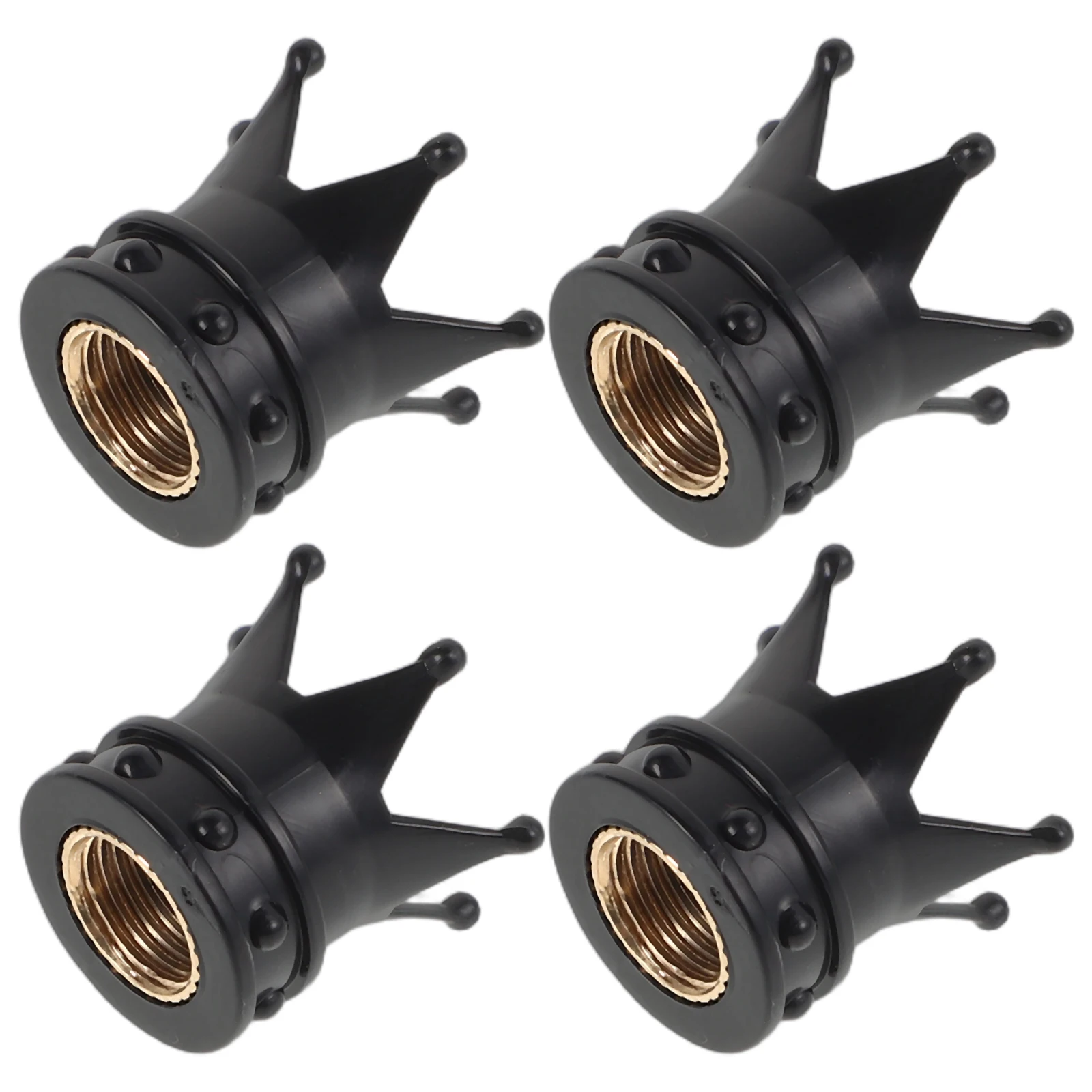

4PCS Crown Stem Caps Aluminum Nozzles Metal Valve Stem Caps Durable Metal Accessories Tire Covers