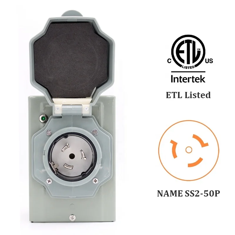 NEMA 14-50P ذكر NEMA SS2-50R أنثى تويست قفل موصل RV مولد الطاقة الحبل 50A تمديد المقبس قبل حفر الطاقة