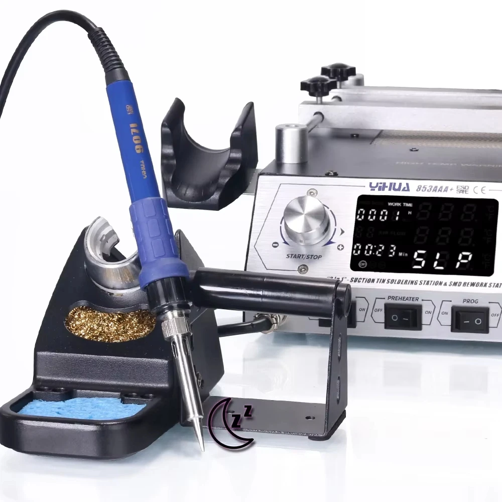 

YIHUA 853AAA+ Multi Functional Preheat Station Soldering Iron Desoldering Hot Air Gun Soldering Rework Station