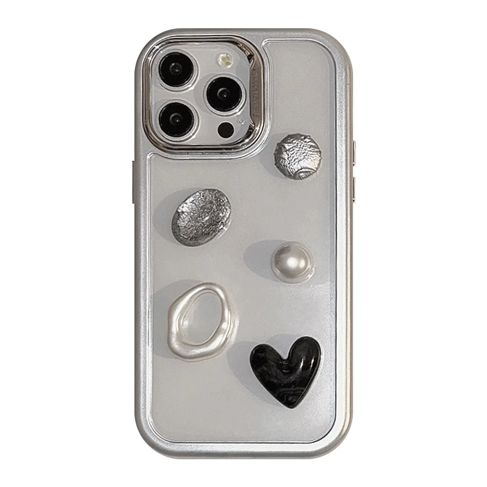 3d pretoemmobile acrílico high-end sentido caso de telefone para iphone15por/16por max caso de telefone para iphone13/14por max capa protetora