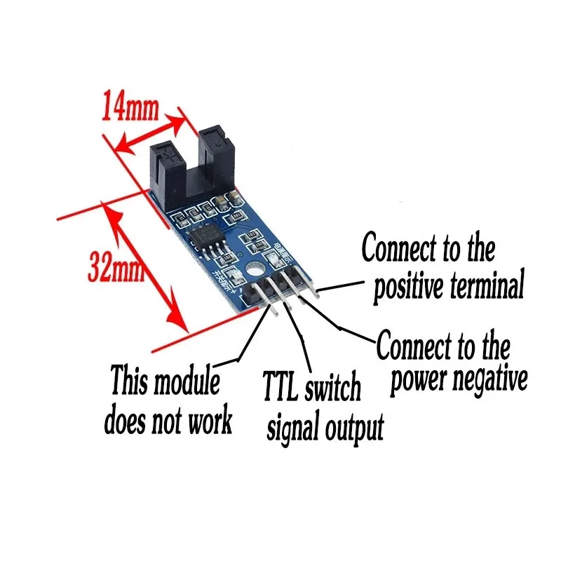 Speed Sensor Module Tacho Sensor Slot-type Optocoupler Tacho-generator Counter Module for arduino 51 AVR PIC 3.3V-5V Diy Kit