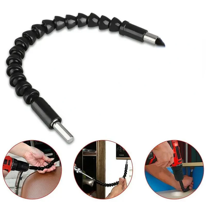 Manguito de biela de eje Flexible Universal, herramienta de dispositivo de esquina de taladro eléctrico, junta de destornillador de giro de 105 grados, 300mm