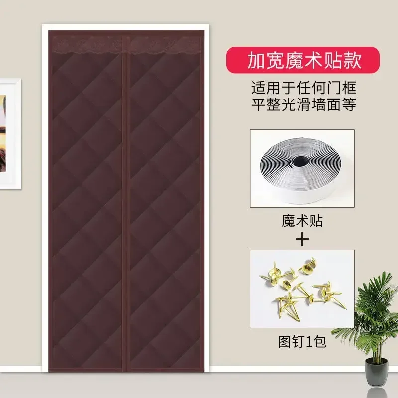 Winter Anti Cold Insulating Curtains for Front Door Magnetic Screen Warm Insulated Thermal Door Curtain for Bedroom Shop Drapes