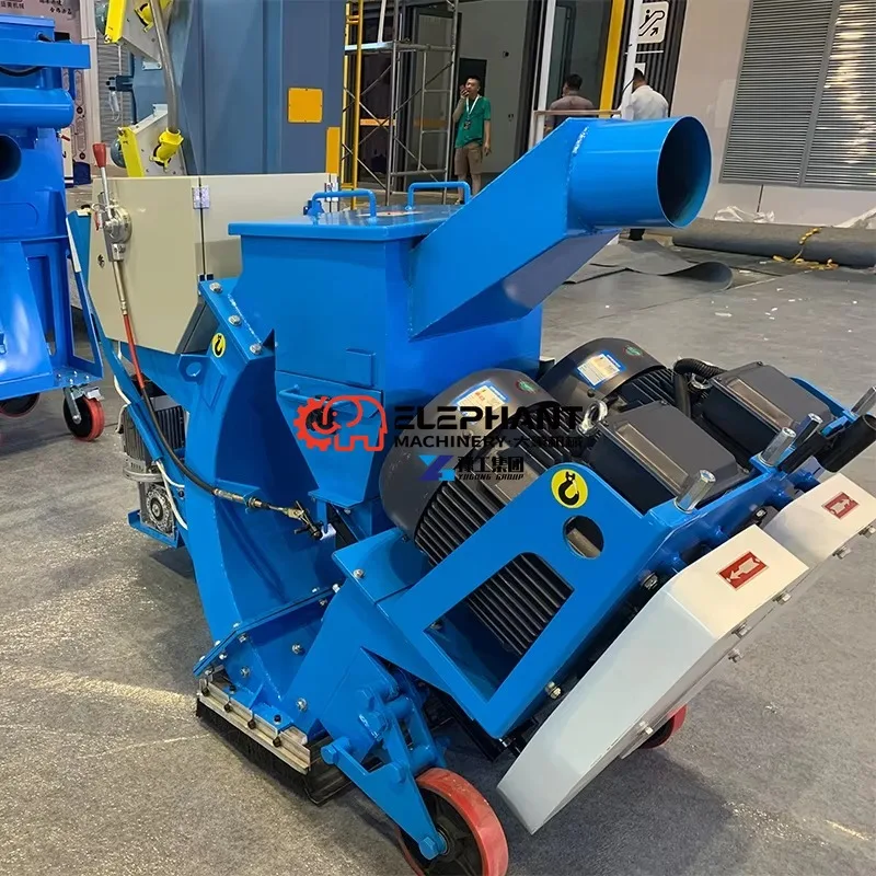 CE Approved 550mm Blasting Width Walk-Behind Road Shot Blasting Machine with Vacuum for Steel Bridge & Concrete Floor Cleaning