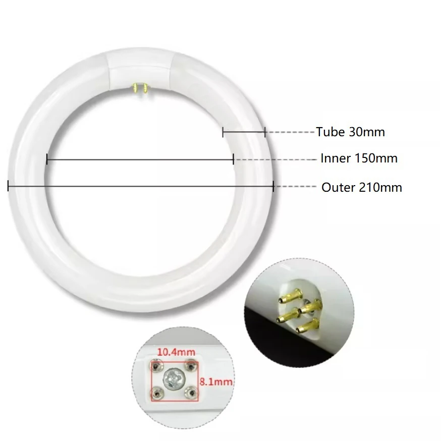 Led Lupa Ring Light Lupa de Tubo Fluorescente Cool Daylight Lamp Fonte de Brilho Hight 22w Inner150 mm Substituir Desktop