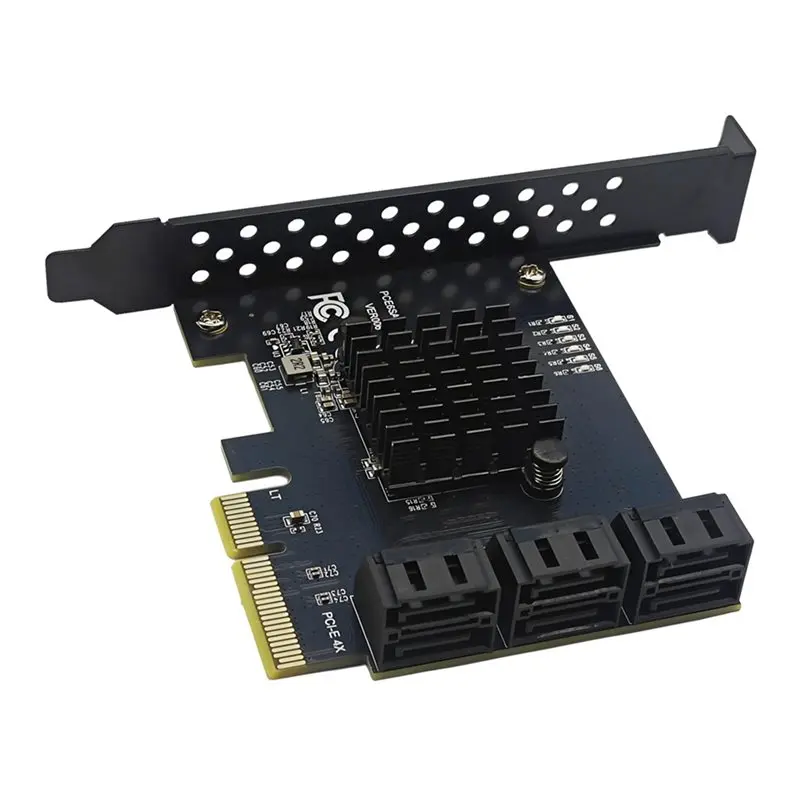 

Новинка! Чип RTL9100 для Win8/Win10/Win11, PCI-E на 6 портов SATA 3.0, 6 Гбит/с, карта расширения PCI-E, адаптерная карта 4X