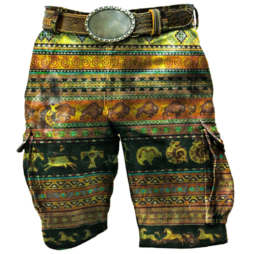 2024 Herenshorts, Jeans, Straatkleding Zijzakken, Vintage Shorts, Transparante Losse Denim Shorts, Heren Zomer Nieuwe Stijl