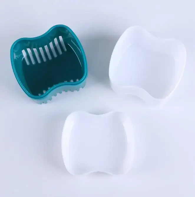 16Pcs Water-Resistant Denture False Teeth Store Cleaning Storage Case With Filter Screen Container Dental Appliance Box