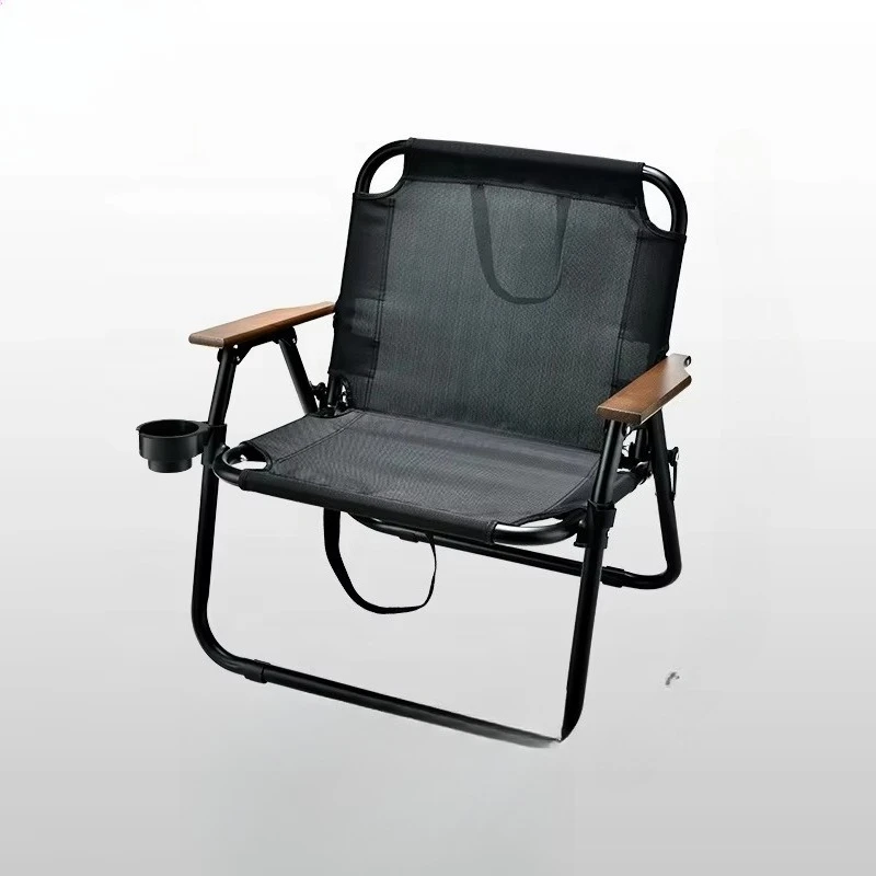 كرسي شاطئ خفيف الوزن عالي الظهر قابل للطي للتخييم كرسي من الألومنيوم المقاوم للماء في الهواء الطلق #1