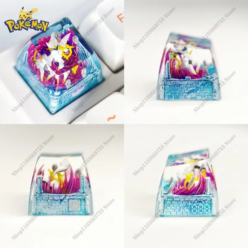 Pokemon Anime Keycap pájaro legendario Articuno resina transparente estereoscópico personalizado Teclado mecánico llaves accesorios regalo