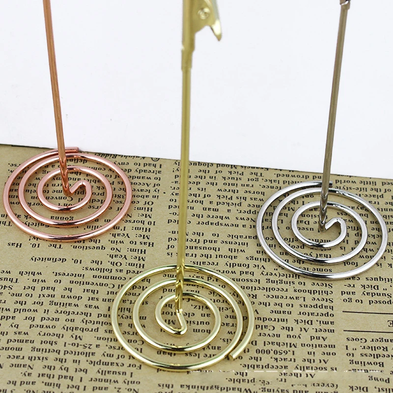 Metal Ferro Nota Jacaré Clipe, Message Folder, Picture Holder, Table Display Stand, Storage Organizer, Paper Card, Picture, Desktop