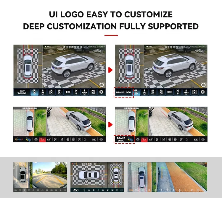 Wemaer 360 Car Panoramic Vehicle Blind Spot Monitoring 4 Way Recording All in One Decoder for Wuling Bingo Alvez Air EV