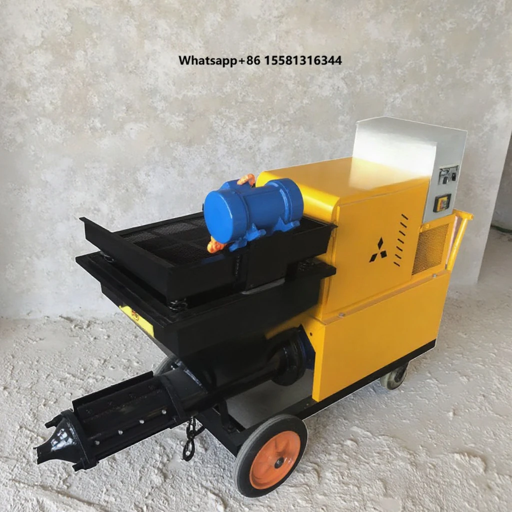 High-Flow Electric Dry Powder Gypsum Mortar Spraying Machine CE Certified Manufactured High Quality Pump Motor Core Components
