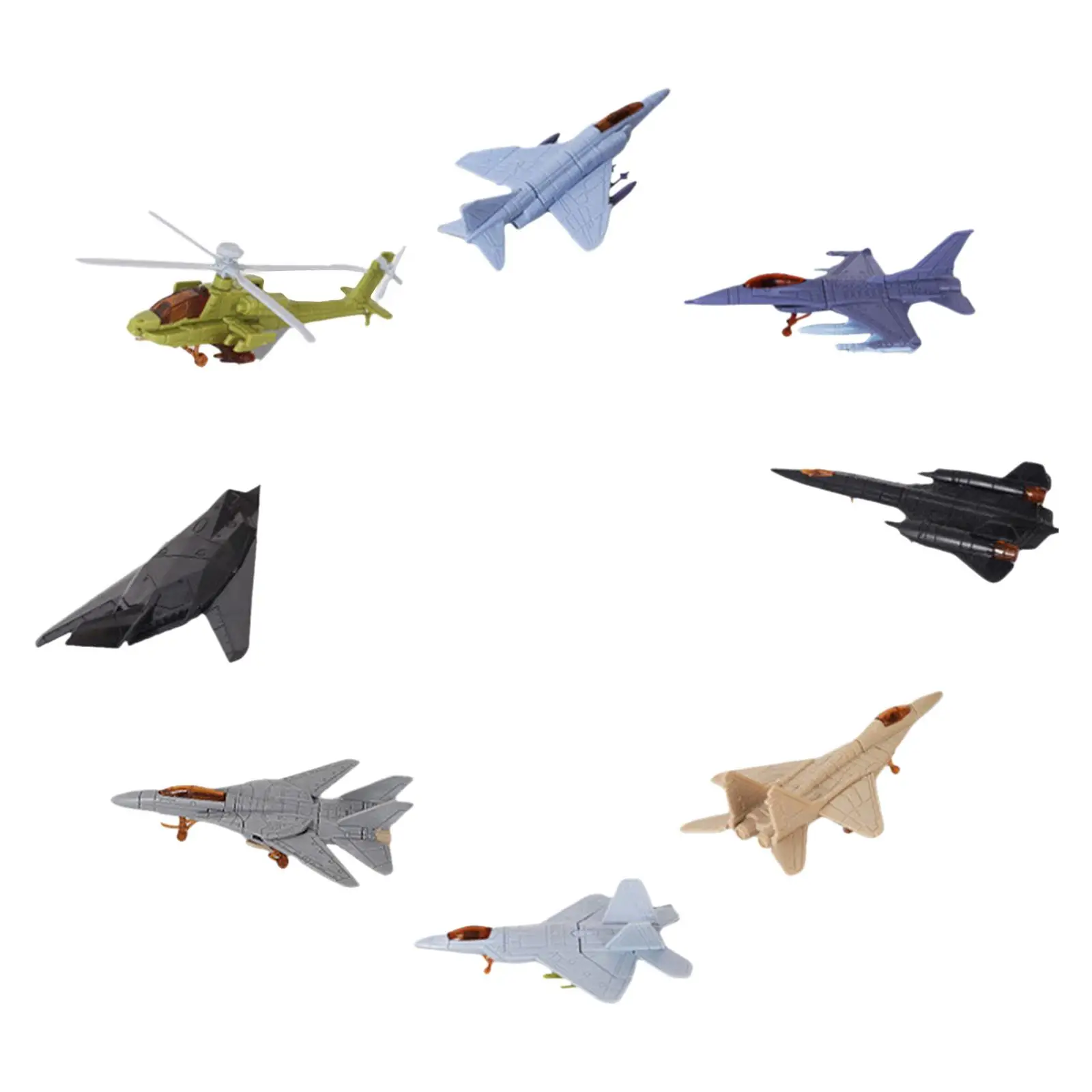 

8x Plane Model Glider Building Kits Fighter Toy Countertop Table Decoration for Teens
