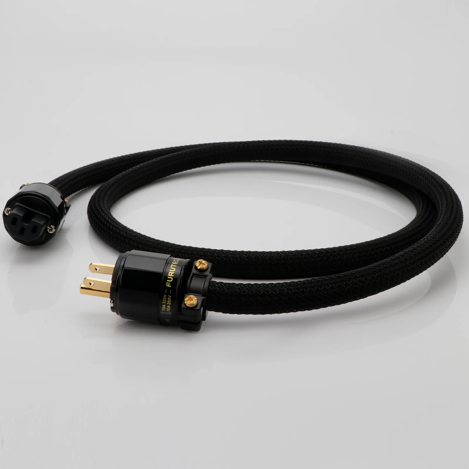 Preffair OFC Kupfer Schuko Stromkabel HIFI Rhodiniert Vergoldung US/AU/EU Netzstecker – Detail 5