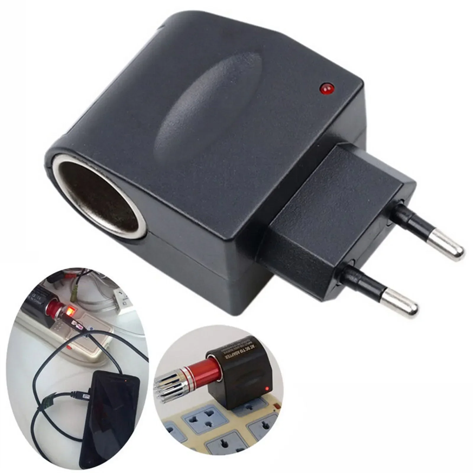 Universal 220V AC To 12V DC Car Power Adapter Socket Converter 220V To 12V Household Cigarette Lighter EU US Plug