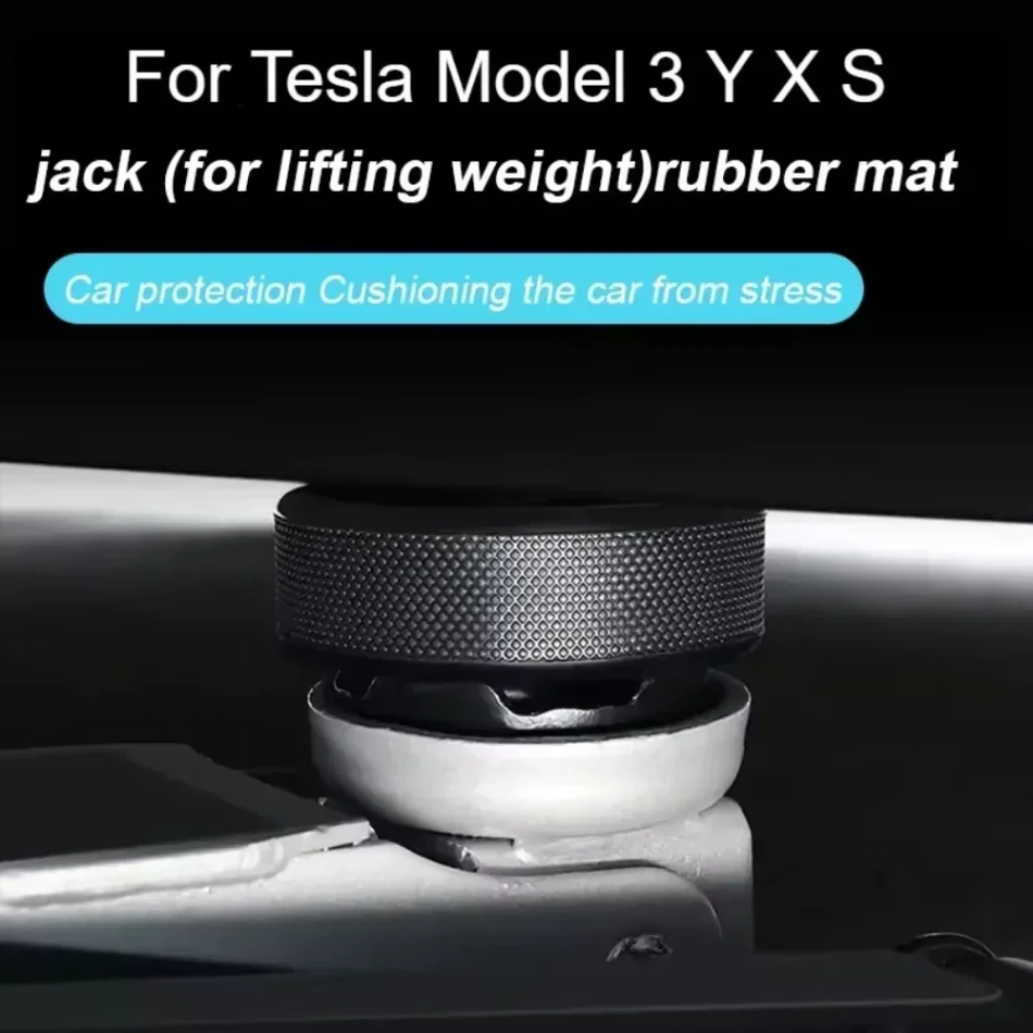 Tappetino per martinetto di sollevamento in gomma per auto per Tesla Model 3 YSX Tappetino di protezione per martinetto portatile Strumento antiscivolo Cuscino di sollevamento per veicolo per telaio