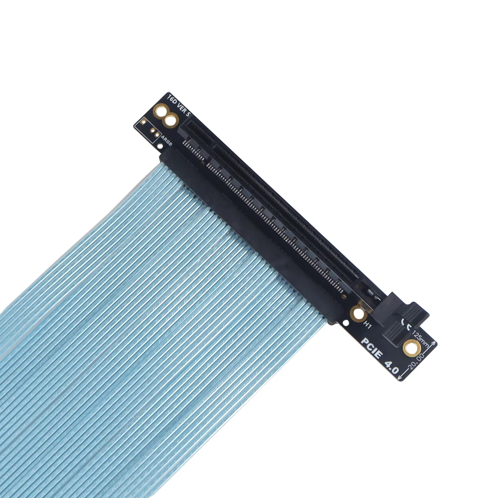 Vertikal gpu verlängerung pcie 4,0x16 riser kabel für nzxt h1 270 ° rückwärts rechtwinklig für phanteks 217e chassis grafikkarte – Detail 6