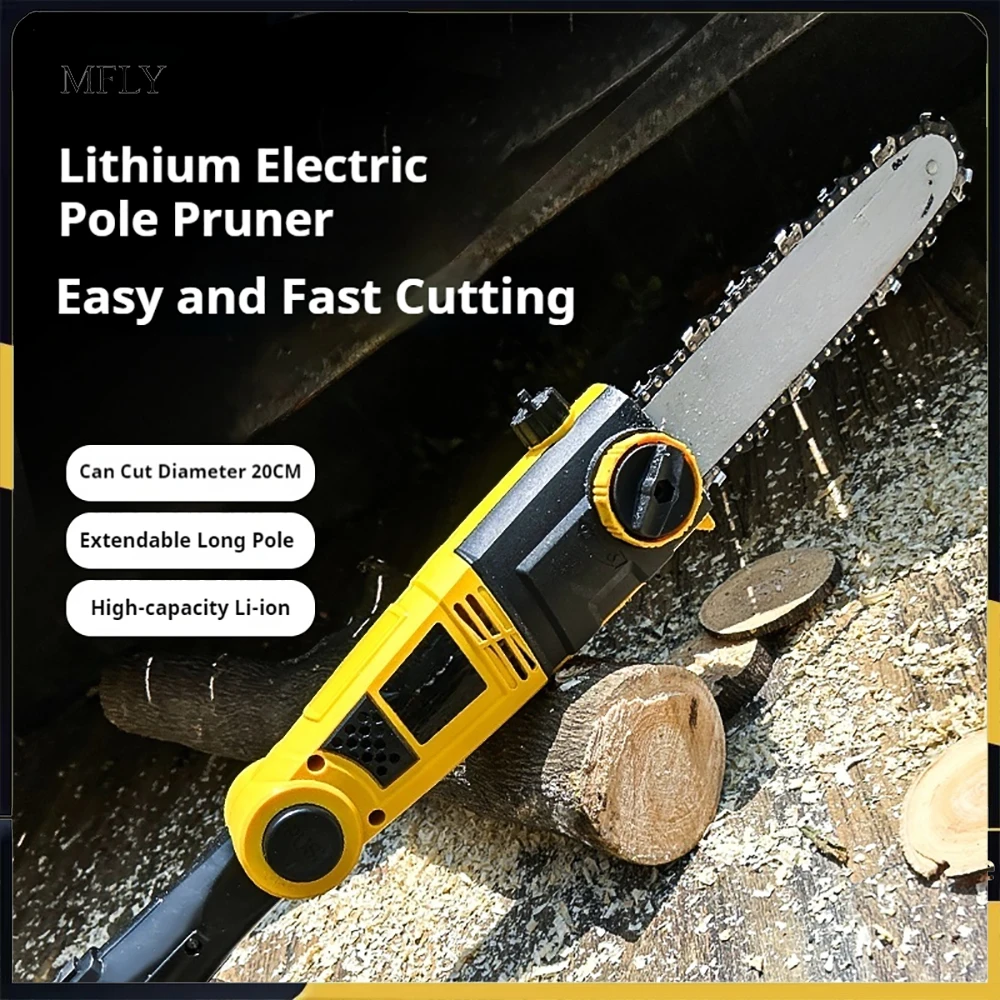 Plug-in High Branch Chain Saw Electric High Branch Scissors Telescopic High Altitude Saw Multi-function 2 in 1 Hedge Trimmer