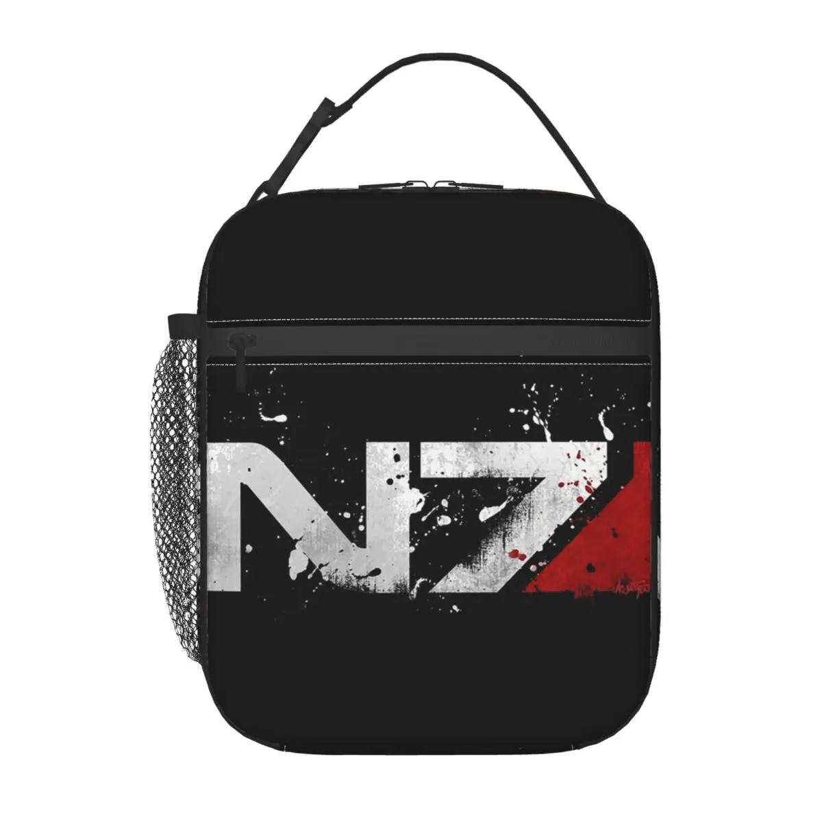 Mass Effect Distressed N7 Insulated Lunch Bag for Women Kids Leakproof Food Boxes Thermal Lunch Box Tote