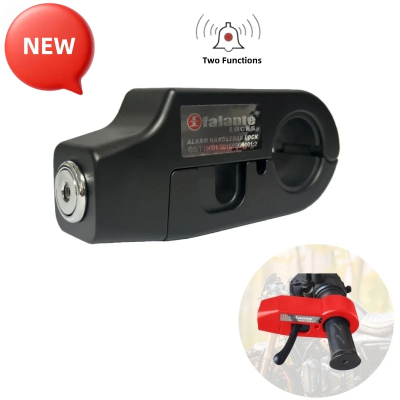 

Falante New 110db anti-theft alarm Motorcycle Handlebar Lock Aluminum alloy Brake Grip Lock bicycle equipment adjustable