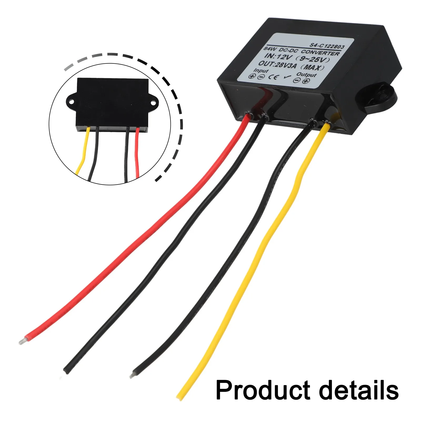 

Outdoor Use 12V To 28V 75*44*22mm DC-DC Converter Conversion Efficiency 95 IP68 Waterproof Heavy Rain Conditions