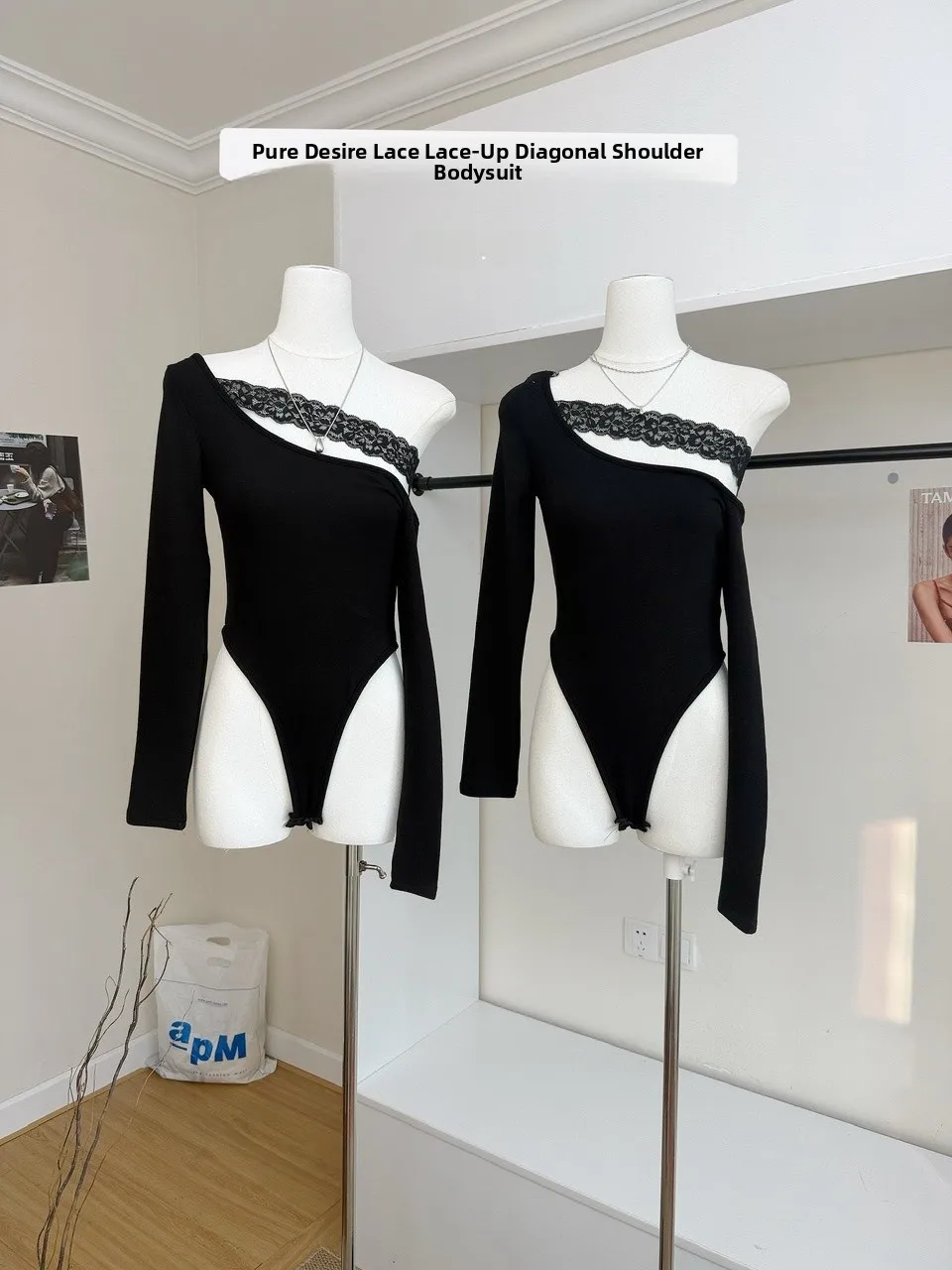 

Titi Little Sister Lace Sni Bodysuit Women's Autumn Winter Floing Slimming Sexy Base irt High Waist ort Pants Cotton