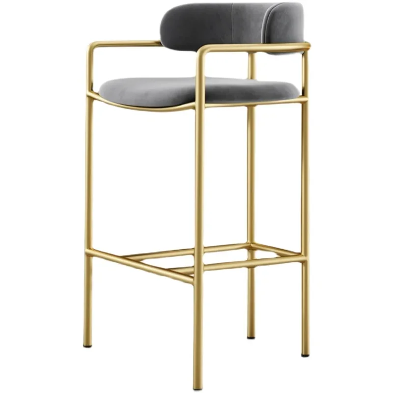 NEUE Nordic Bar Stuhl Mode Hause Freizeit Esszimmer Stühle Modernes Design Kreative Rückenlehne Gold/schwarz Hohe Füße Die bar Stuhl