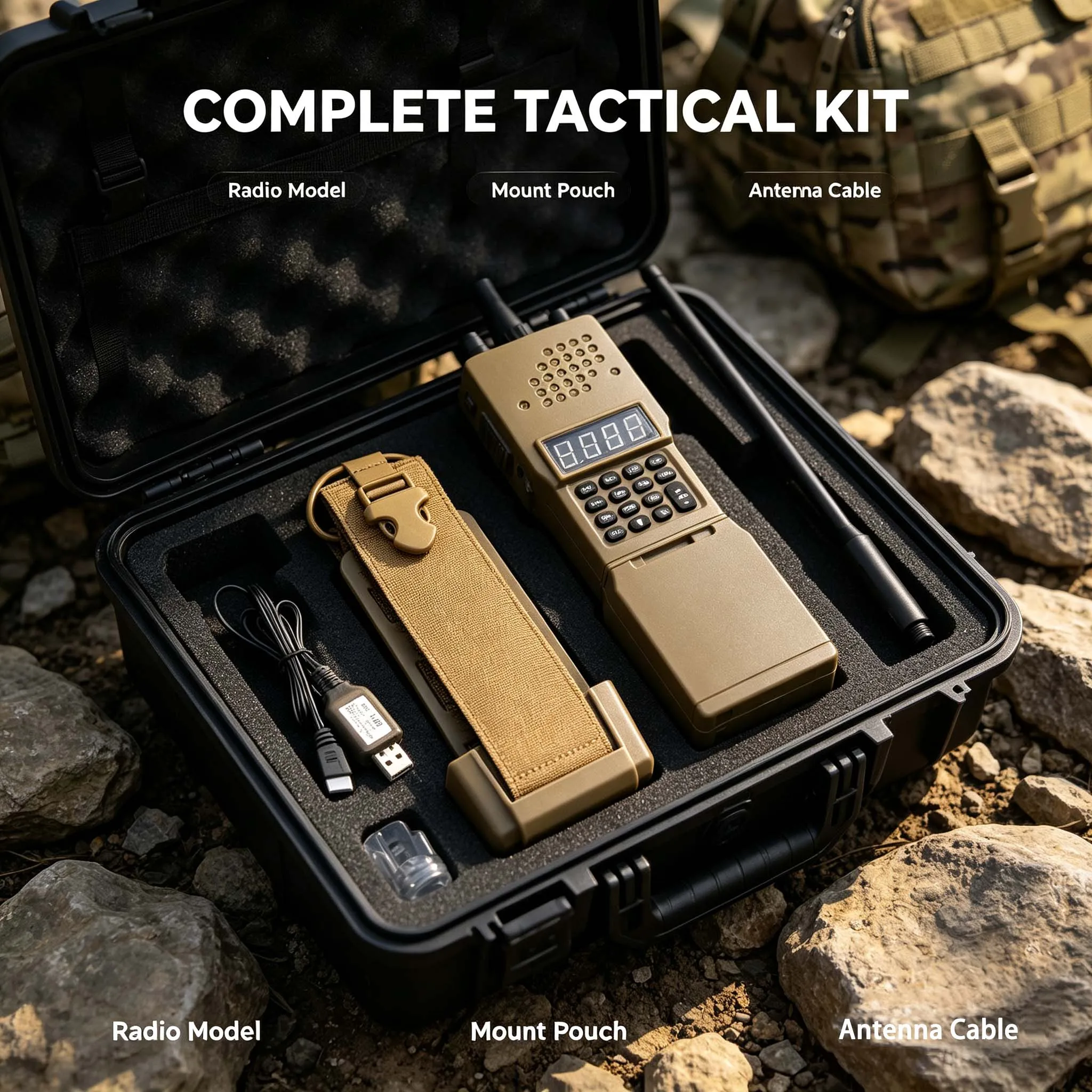 PRC-152 Tactical Radio Dummy Model Airsoft BB Speed Loader Electric BB Filling Device Cosplay Molle Vest Gear Accessory