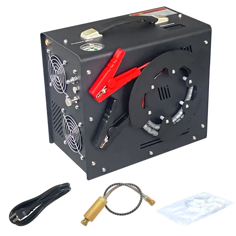 مضخة هواء مثبتة على السيارة ذات ضغط عالي، مضخة زيت ضاغط الهواء، ضغط عالي بدون ماء، مناسبة لزجاجات الغوص #6