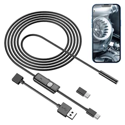 Endoscope Camera with Light - Borescope Inspection Snake Camera, HD Bore Scope, Waterproof for Pipe Inspection