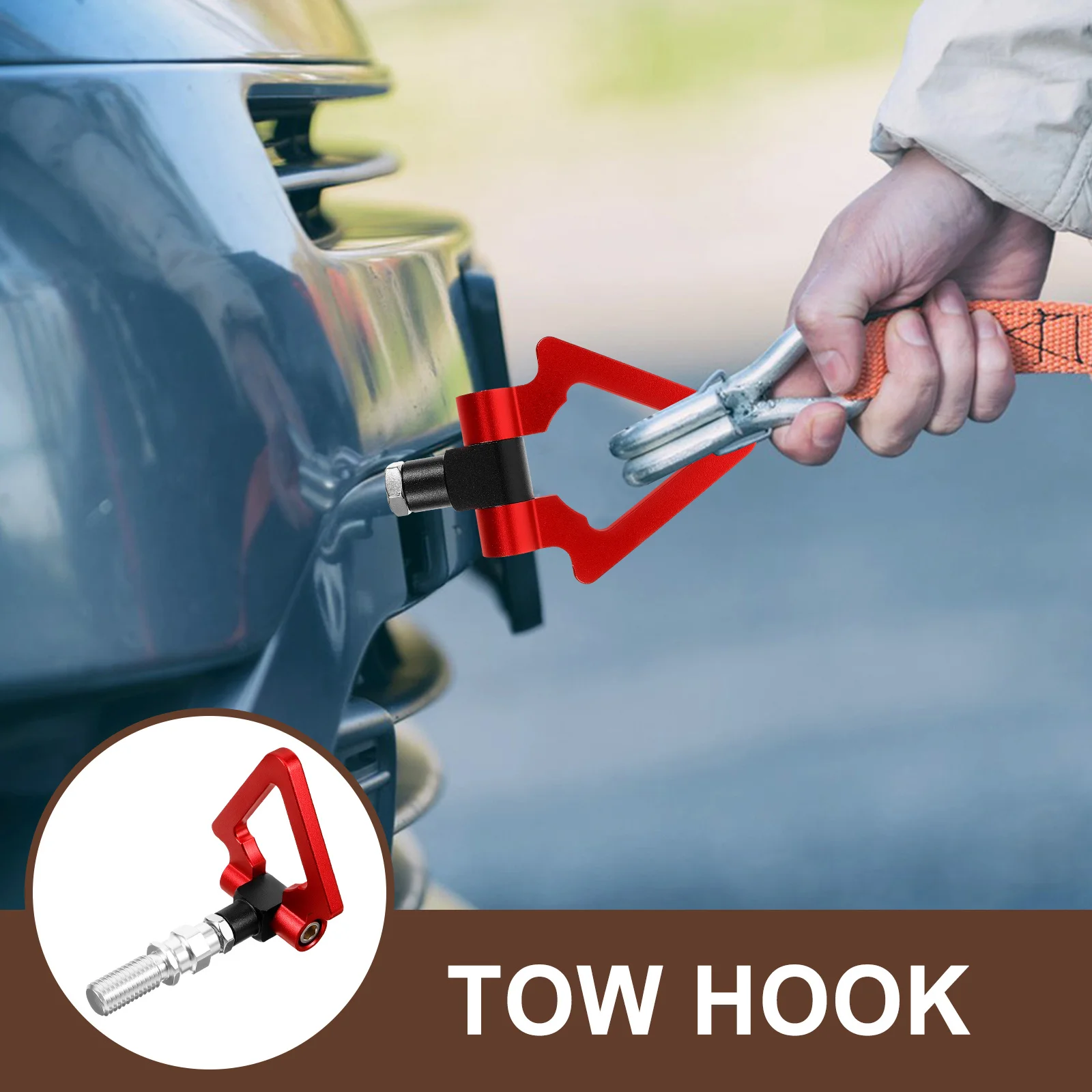 

Aluminum Heavy Duty Racing Style Rear Racing Towing Hook For Tow Hooks Trailer Japanese Cars Trailer Towing Hook