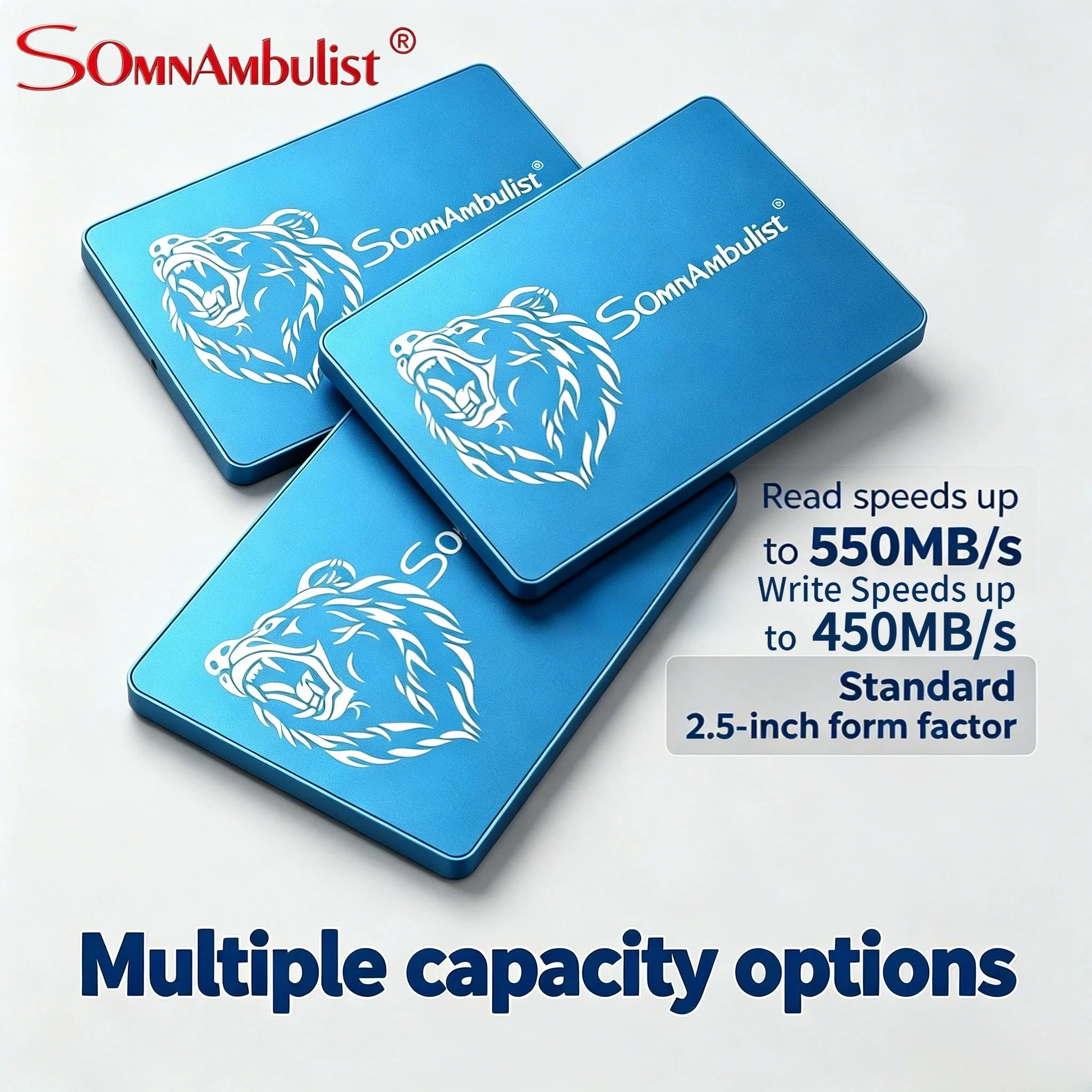 

2.5 Inch SATA Interface SSD 1TB Large Capacity Solid State Drive for Laptop Desktop High Speed Internal Storage Edition Pro Fast