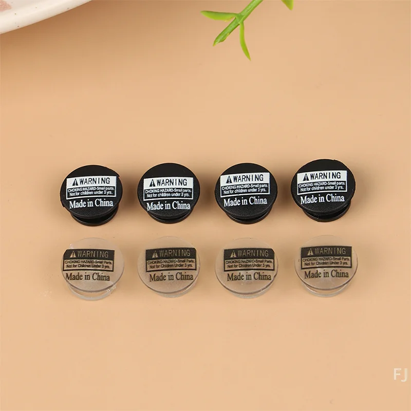 [YU] 100Pcs 플라스틱 단추 DIY 신발 매력에 대 한 검은 투명 장식품 어린이 액세서리 경량 버클