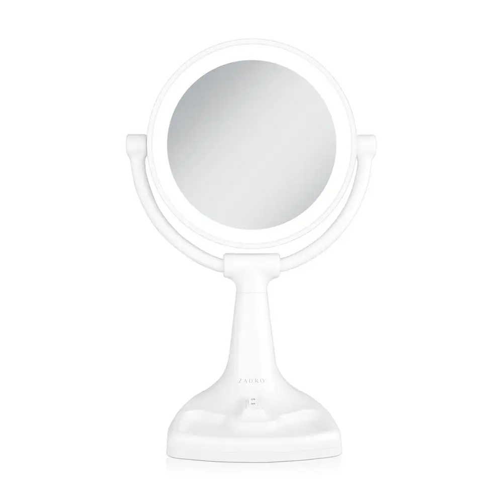 

11" luorescent Lighted Makeup Mirror with 10X/1X Magniication and Tray