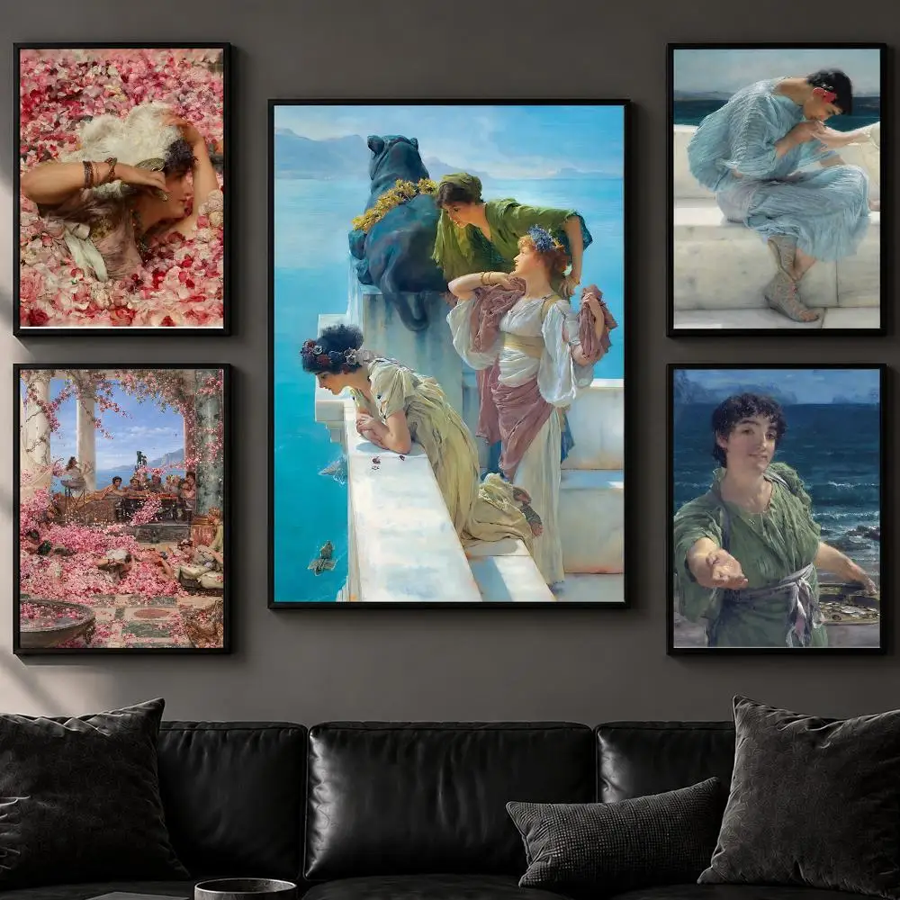 Artist L-Lawrence Alma-TademaS Poster Art  Self-Adhesive No Glue Residue Wall Decor for Bedroom Living Room