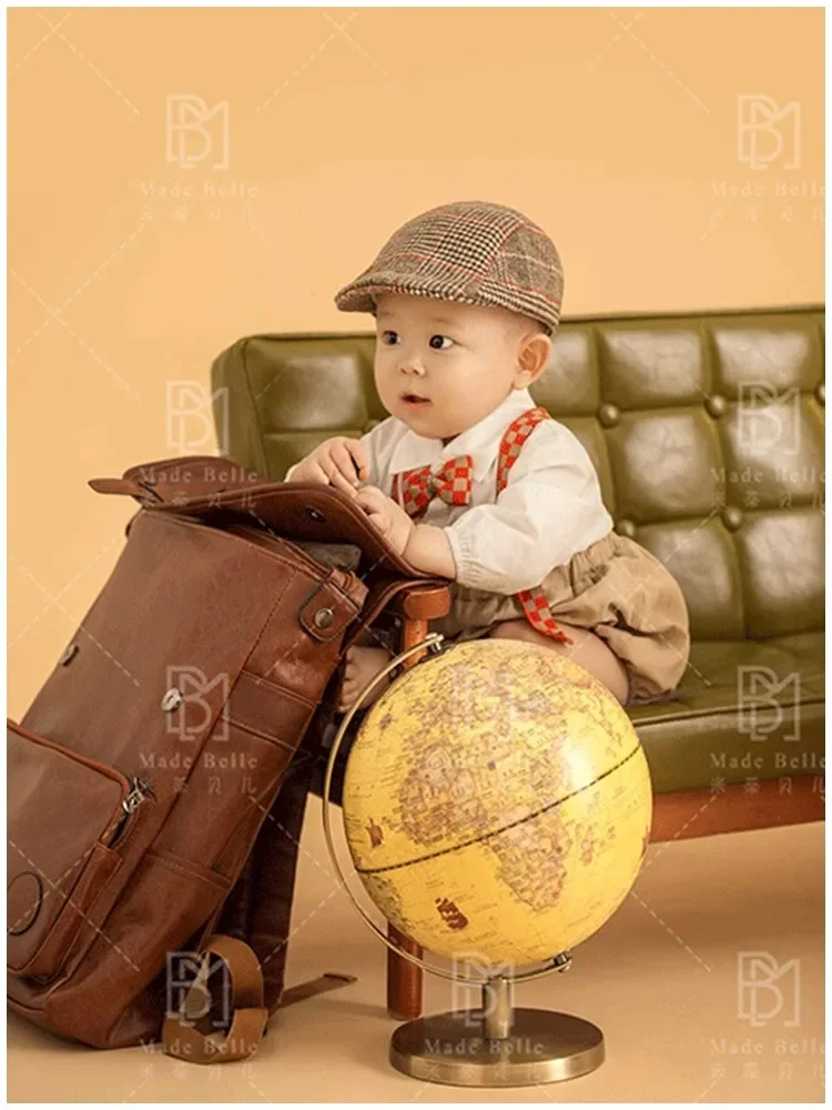 New Childrens Photography Clothing Baby Hundred Day Photo Taking Clothes Little Traveler Theme Cinema Photo 신생아촬영