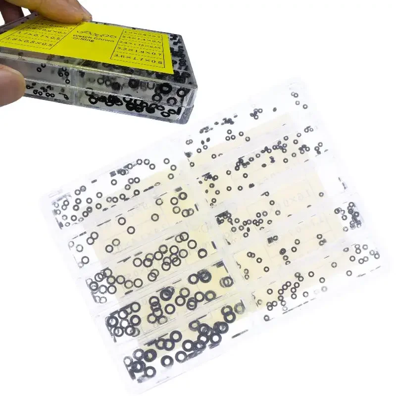 1 مجموعة ساعة تاج جوانات ساعة أدوات إصلاح غسالة مطاطية صغيرة O-حلقة ساعة تاج مقاوم للماء الساعات الأختام أداة الساعاتي #4