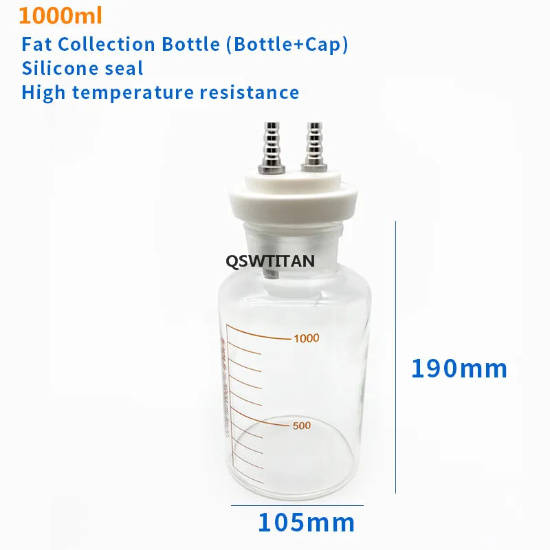 A coleção gorda da garrafa da coleção da lipoaspiração da gordura autoclavable canister para ferramentas cosméticas da lipoaspiração