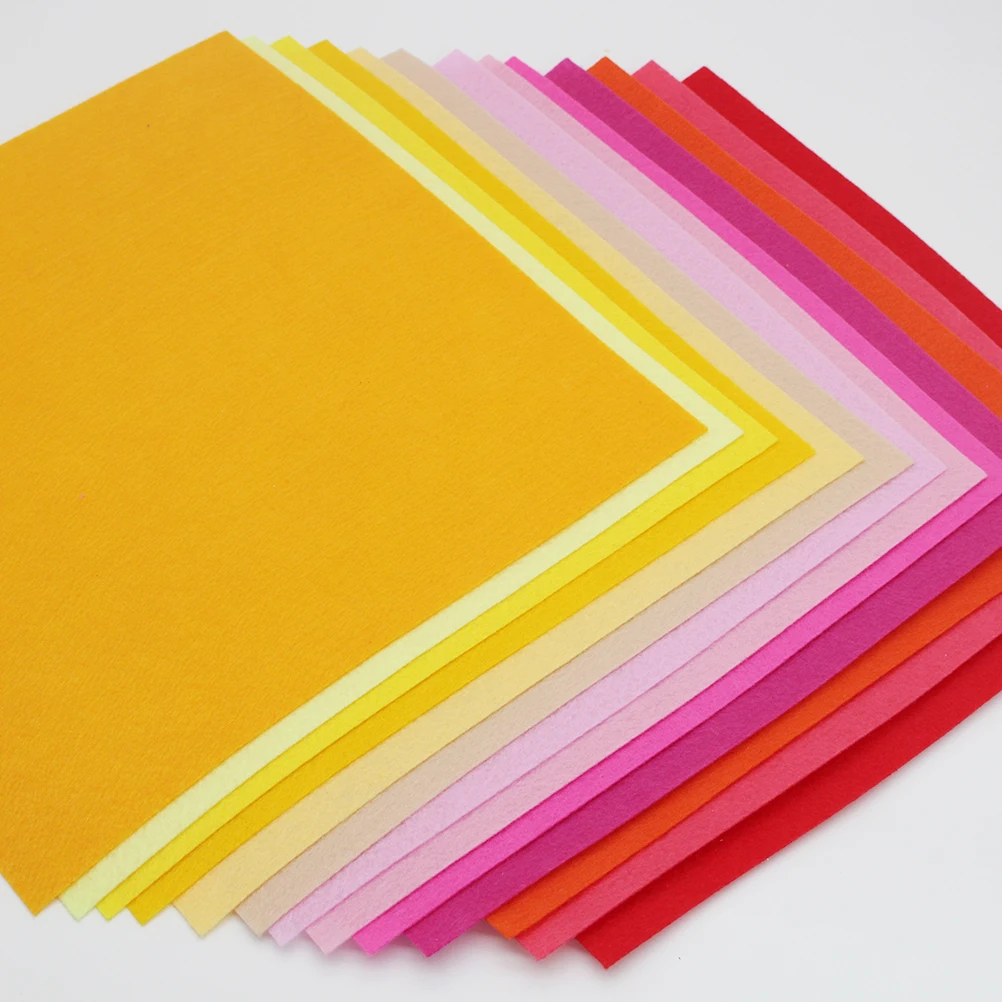 

40 Pcs Colorful Nonwoven Material Bag Felt Appliques for Sewing The Fabric Craft Sheets Handicraft