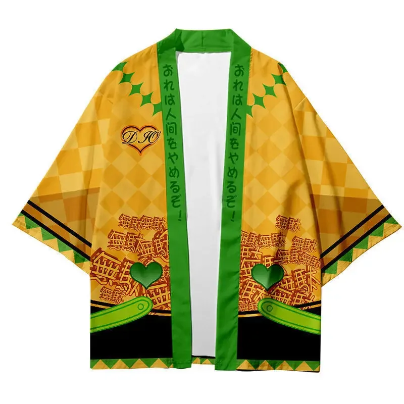Cosplay Anime 's Bizarre Adventure Jojo Secondary Cloak 3D Digital Printing Cartoon Seven-quarter Sleeve Adult Poncho