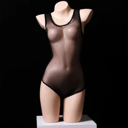 Men Women Sexy Stockings Shiny Glossy Men's Underwear See through Thong Leotard Bodystocking Tank Bodysuit New Arrival