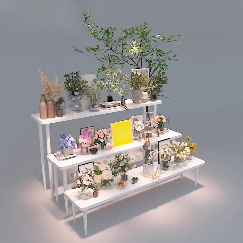 Flower shop display stand Multi-layer ladder display stand Flowing water table Nakajima display stand Setting table Swing flower