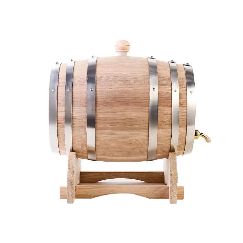 Brother 5L Visual Oak Barrel Wooden Wine Household Red Wine Foreign Wine Baijiu Solid Wooden Barrel