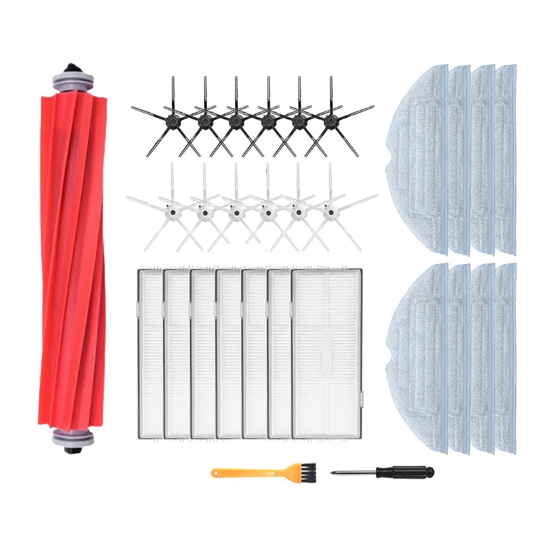 

Запасные части для робота-пылесоса Roborock S7 Maxv Ultra: боковая щетка, HEPA-фильтр, салфетка для уборки - A77G