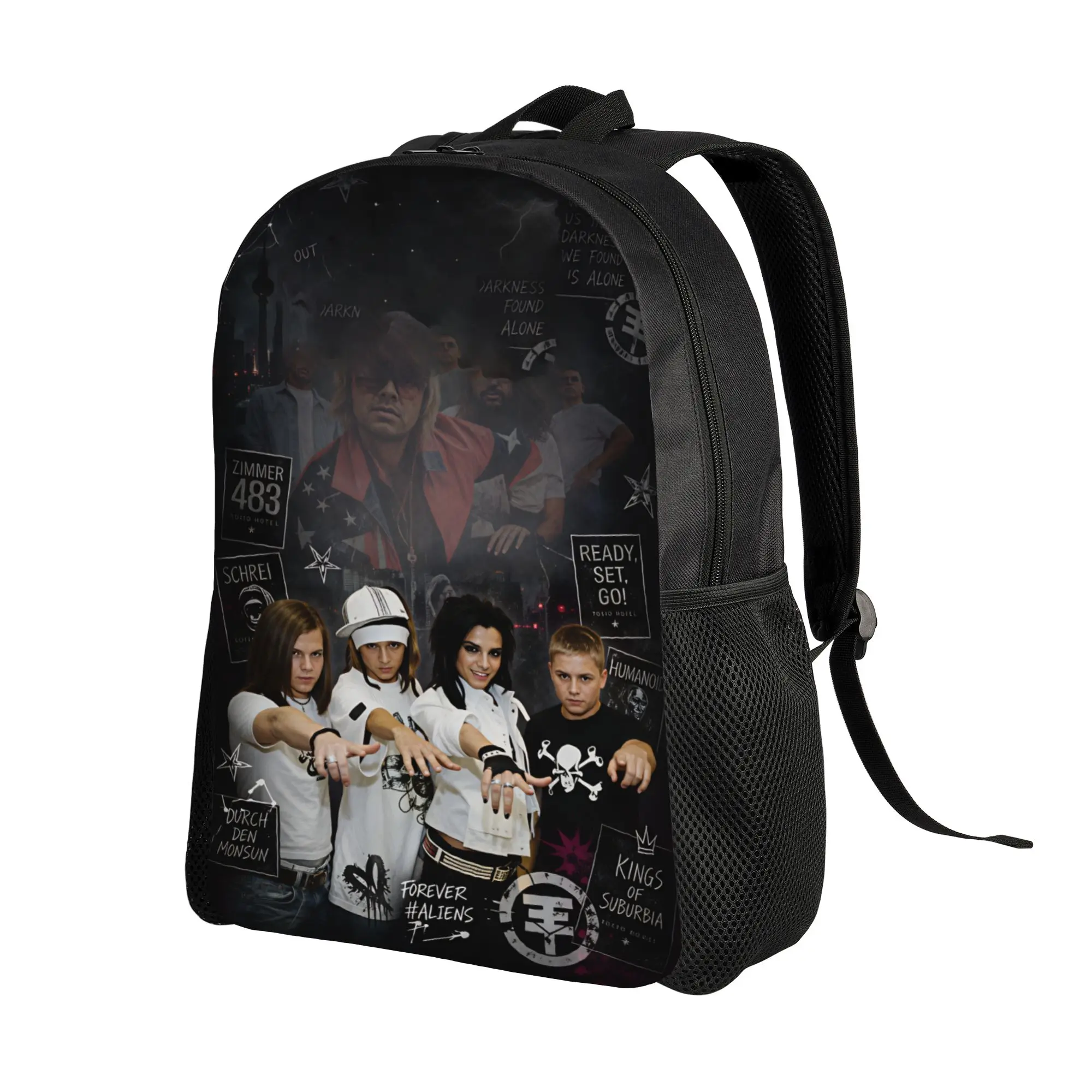 Tokio Hotel Bill Tom Kaulitz  Backpack  Hiking Backpacks Male Fashion School Bags Custom Durable Rucksack
